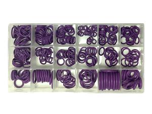 Набор фиолетовых уплотнительных колец NBR для системы автокондиционера: 265 штук, 18 размеров